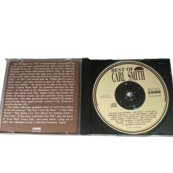 Best Of Carl Smith CD 1991 Country Music Hits Album 12 Tracks Curb Records - Picture 3 of 7